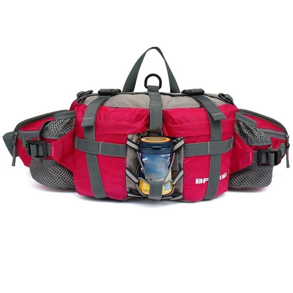 5L Outdoor Sports Multifunctional Cycling Hiking Waist Bag Waterproof Large-Capacity Kettle Bag, Size: 28.5 x 15 x 13cm(Rose Red)