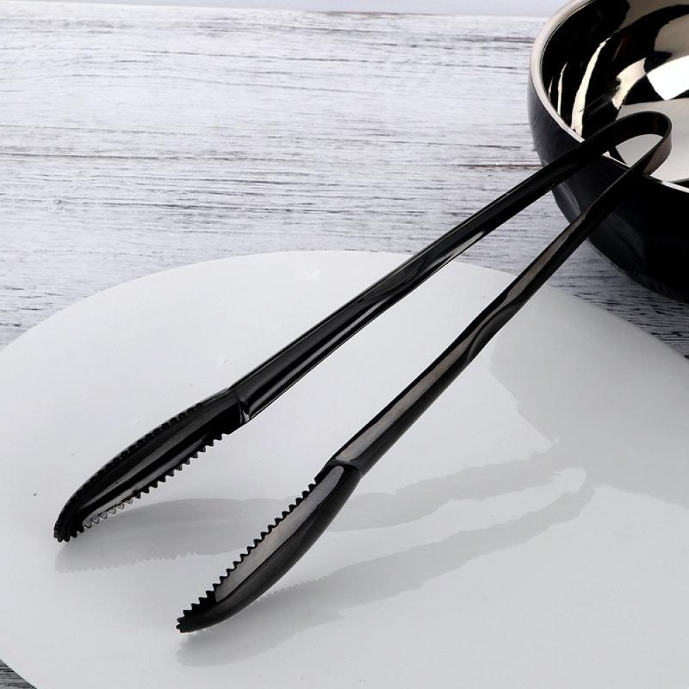 304 Stainless Steel Food Clip,Style: Ice Clip (Black)