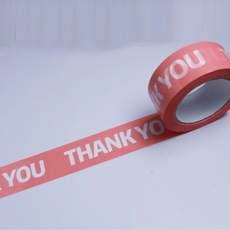 2 Rolls Packed Express Thank You Sealing Tape(Pink Bottom White Word)