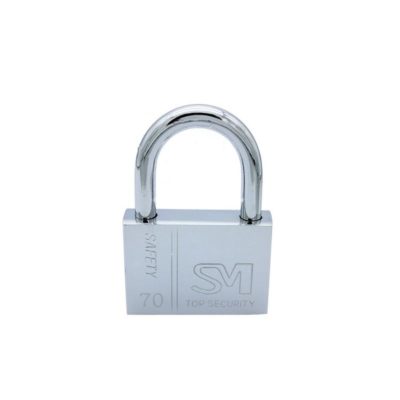 Square Blade Imitation Stainless Steel Padlock, Specification: Short 70mm Open