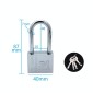 Square Blade Imitation Stainless Steel Padlock, Specification: Long 40mm Not Open
