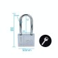 Square Blade Imitation Stainless Steel Padlock, Specification: Long 50mm Open