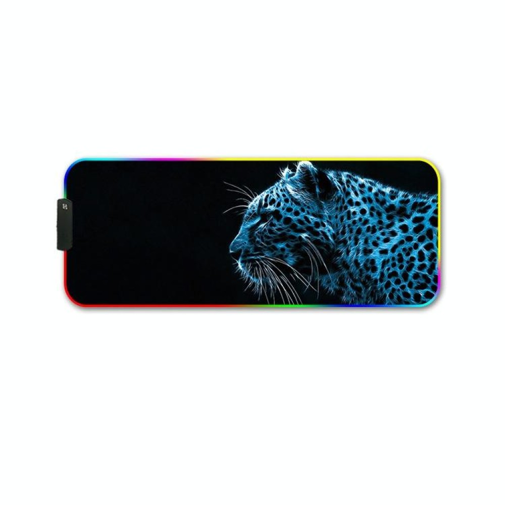300x800x3mm F-01 Rubber Thermal Transfer RGB Luminous Non-Slip Mouse Pad(Ice Lend)