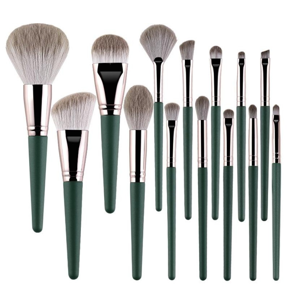 Soft Wooden Handle Makeup Brush Beauty Tools, Specification: 14 PCS Brush