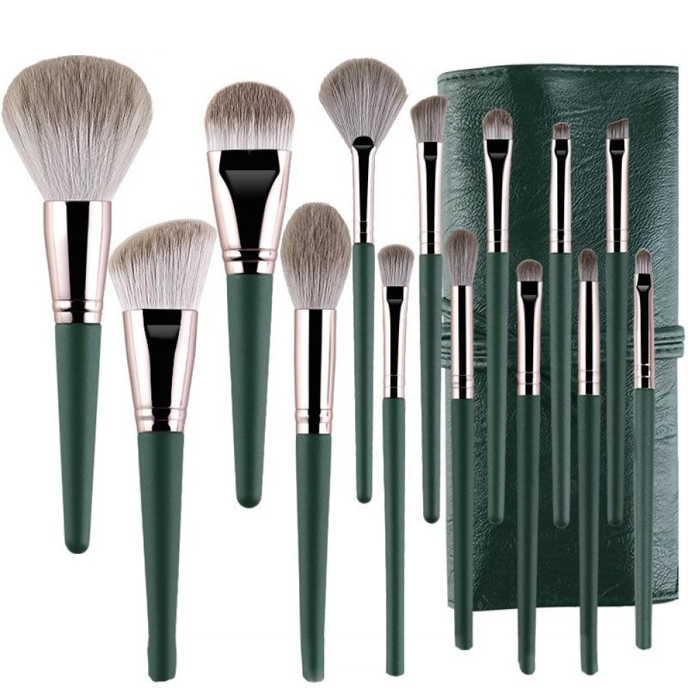 Soft Wooden Handle Makeup Brush Beauty Tools, Specification: With Strap Brush Bag