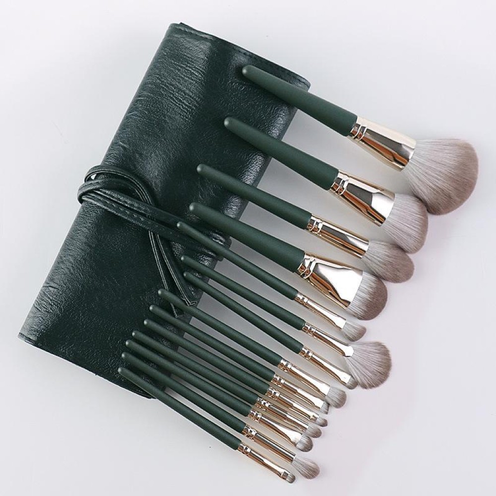 Soft Wooden Handle Makeup Brush Beauty Tools, Specification: With Strap Brush Bag