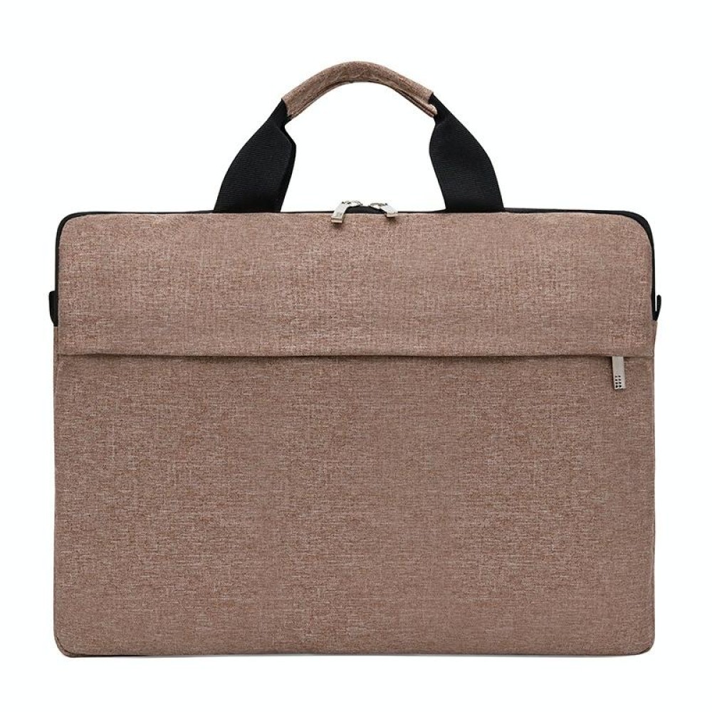 Portable Notebook Bag Multifunctional Waterproof and Wear-Resistant Single Shoulder Computer Bag, Size: 13 inch(Brown)