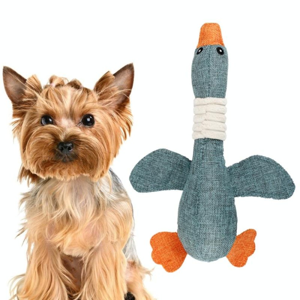 Long Animal Wild Goose Vocal Bite Resistant Dog Toy Plush Molar Dog Supplies, Specification: Blue