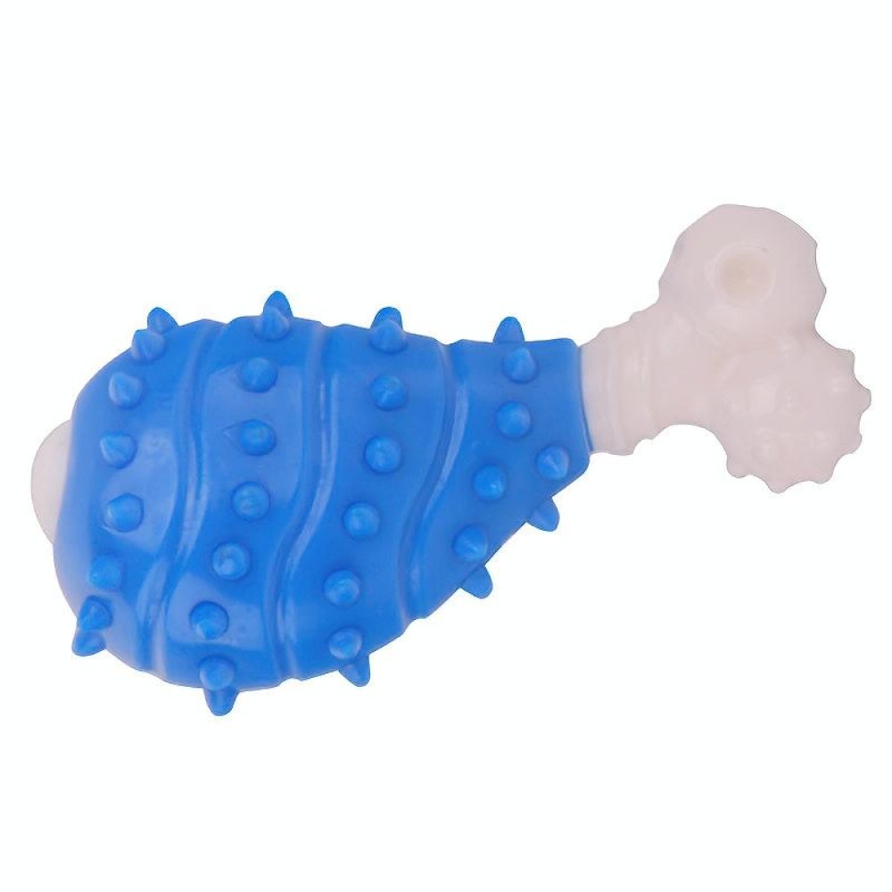 BG-W167 Pet Grinning And Chewing Interactive Chicken Leg Toys(Blue)