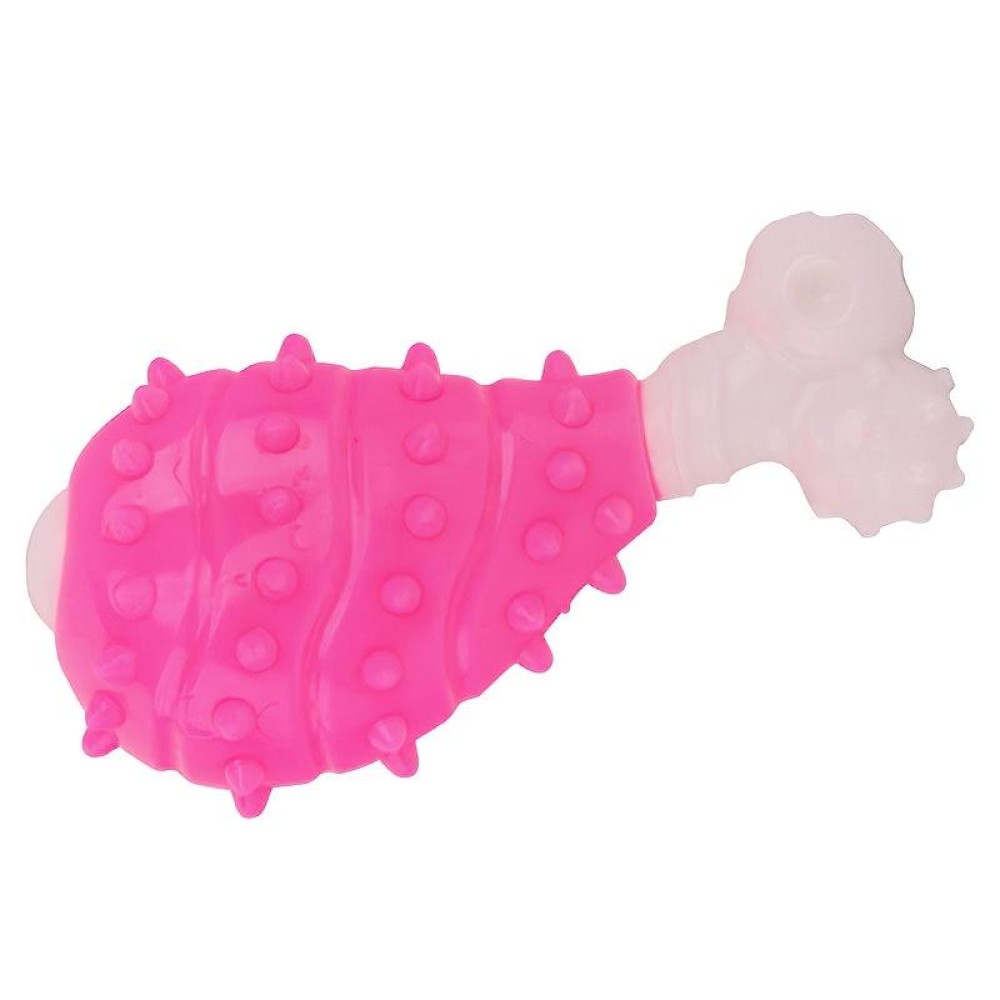 BG-W167 Pet Grinning And Chewing Interactive Chicken Leg Toys(Pink)