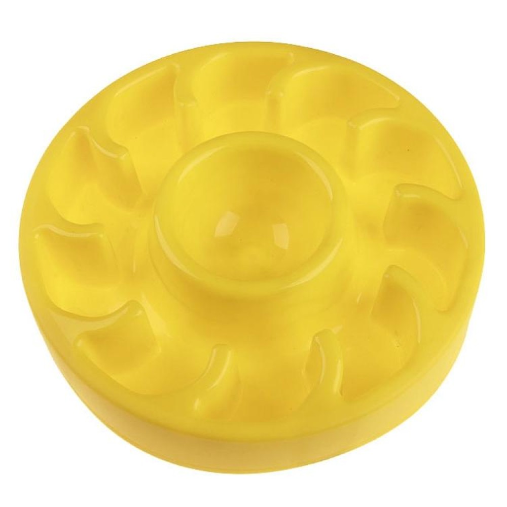 2 PCS Dog Slow Food Bowl Pet Tattoo Deflection Bowl, Specification: Colorful Package(Yellow)