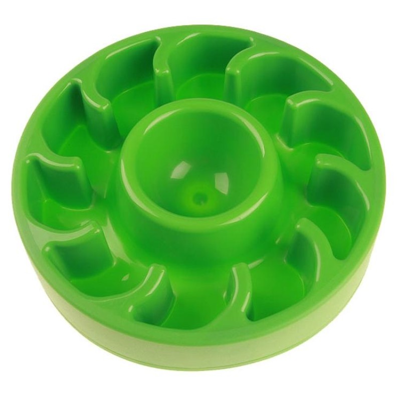 2 PCS Dog Slow Food Bowl Pet Tattoo Deflection Bowl, Specification: Colorful Package(Green)
