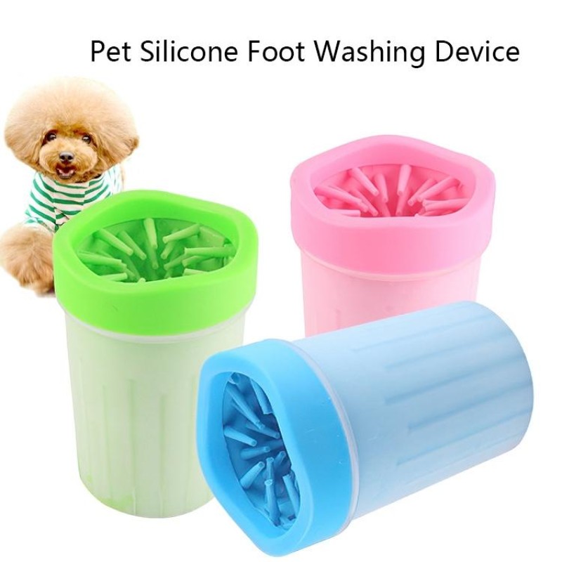 BG-W076 Cat And Dog Foot Washing Cup Outdoor Portable Pet Silicone Foot Washing Device, Specification: Large Green