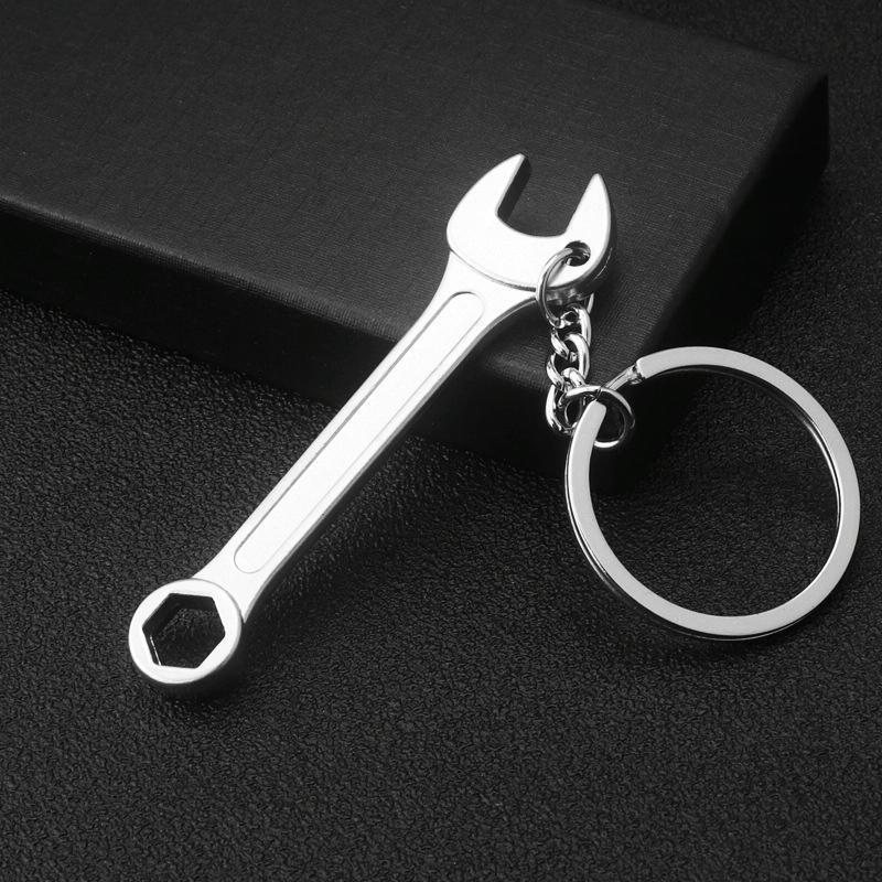 10 PCS Tool Metal Keychain Car Key Ring Pendant, Colour: H-389 Hex Wrench