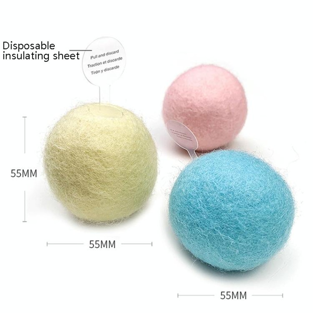 Funny Cat Toy Ball Simulation Animal Vocal Ball, Specification: Wool Material(Pink+Blue+Yellow)