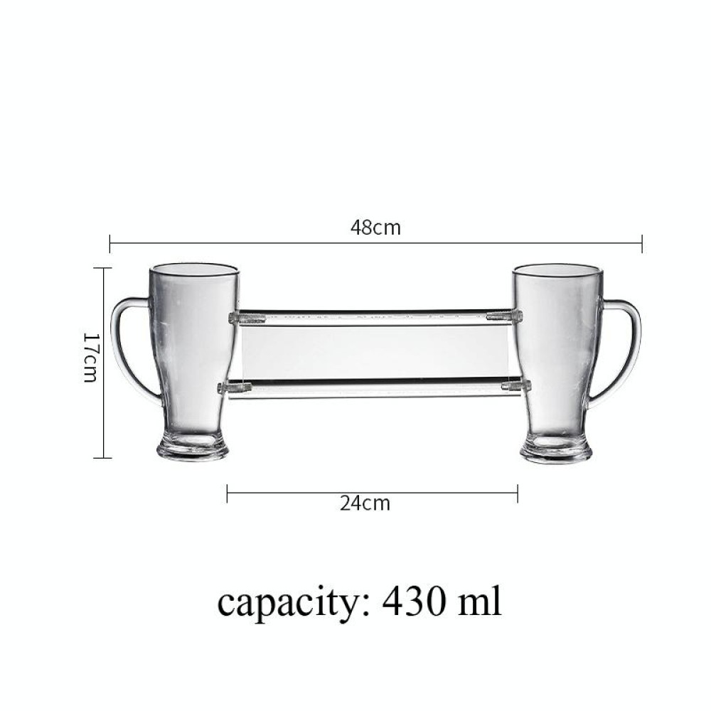 No. 15 Double Conjoined  Cup Acrylic Beer Glass KTV Bar Beer Glass