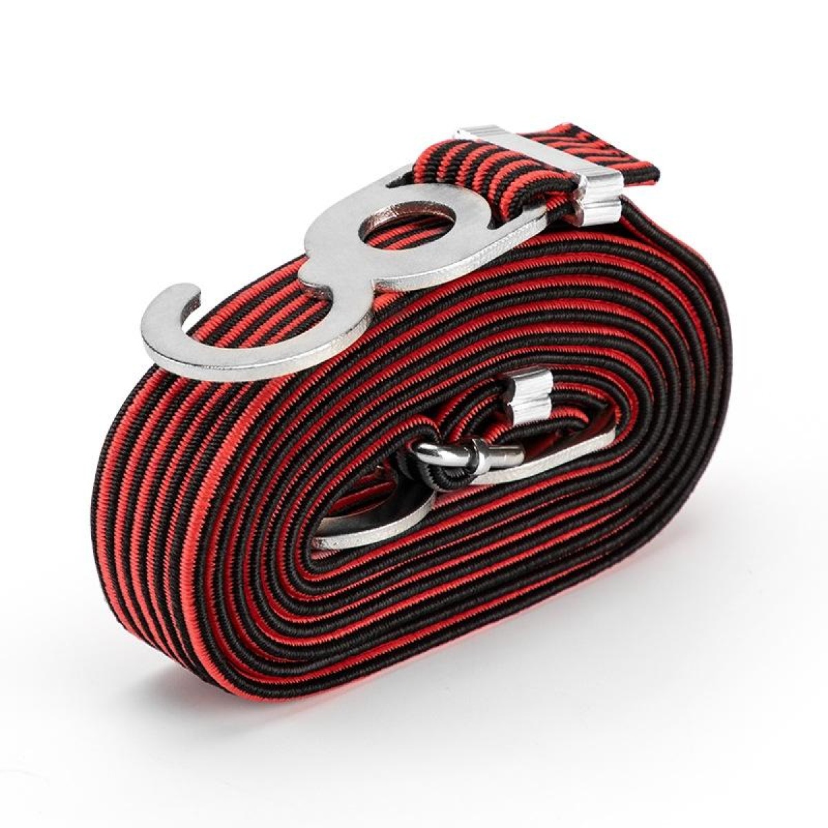 Motorcycle Bicycle Trunk Bundle Tape Pull Goods Straps Elastic Rope Rubber Band Luggage Rope, Colour: 2m (Black Red)