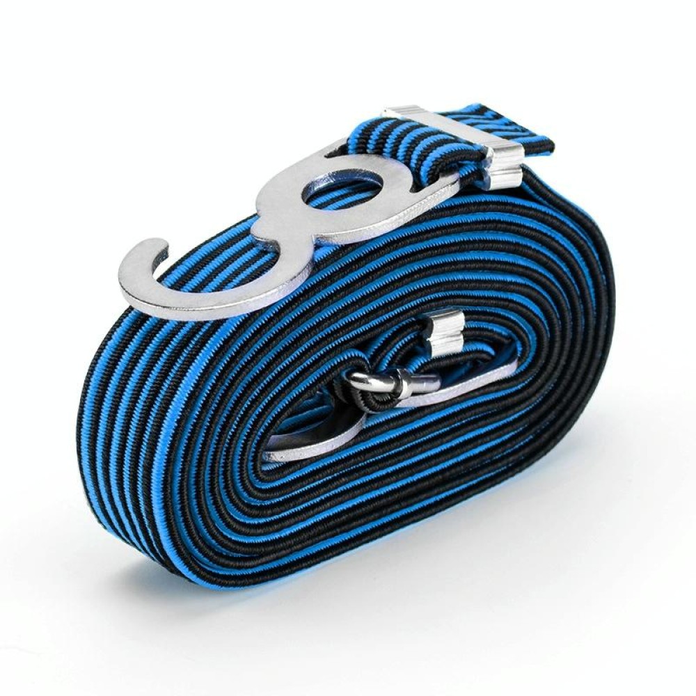 Motorcycle Bicycle Trunk Bundle Tape Pull Goods Straps Elastic Rope Rubber Band Luggage Rope, Colour: 2m (Black Blue)