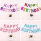 2 PCS 16 Inch Happy Birthday Letter Aluminum Film Balloon Birthday Party Decoration Specification：(US Version Candy Pink)