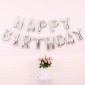 2 PCS 16 Inch Happy Birthday Letter Aluminum Film Balloon Birthday Party Decoration Specification：(Classic Silver)