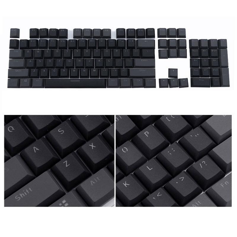 104-Keys Two-Color Mold Transparent PBT Keycap Mechanical Keyboard(Dark Grey)