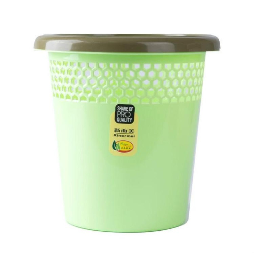 10 PCS Household Kitchen Living Room Bathroom Circular Press Ring Trash Can(Green)