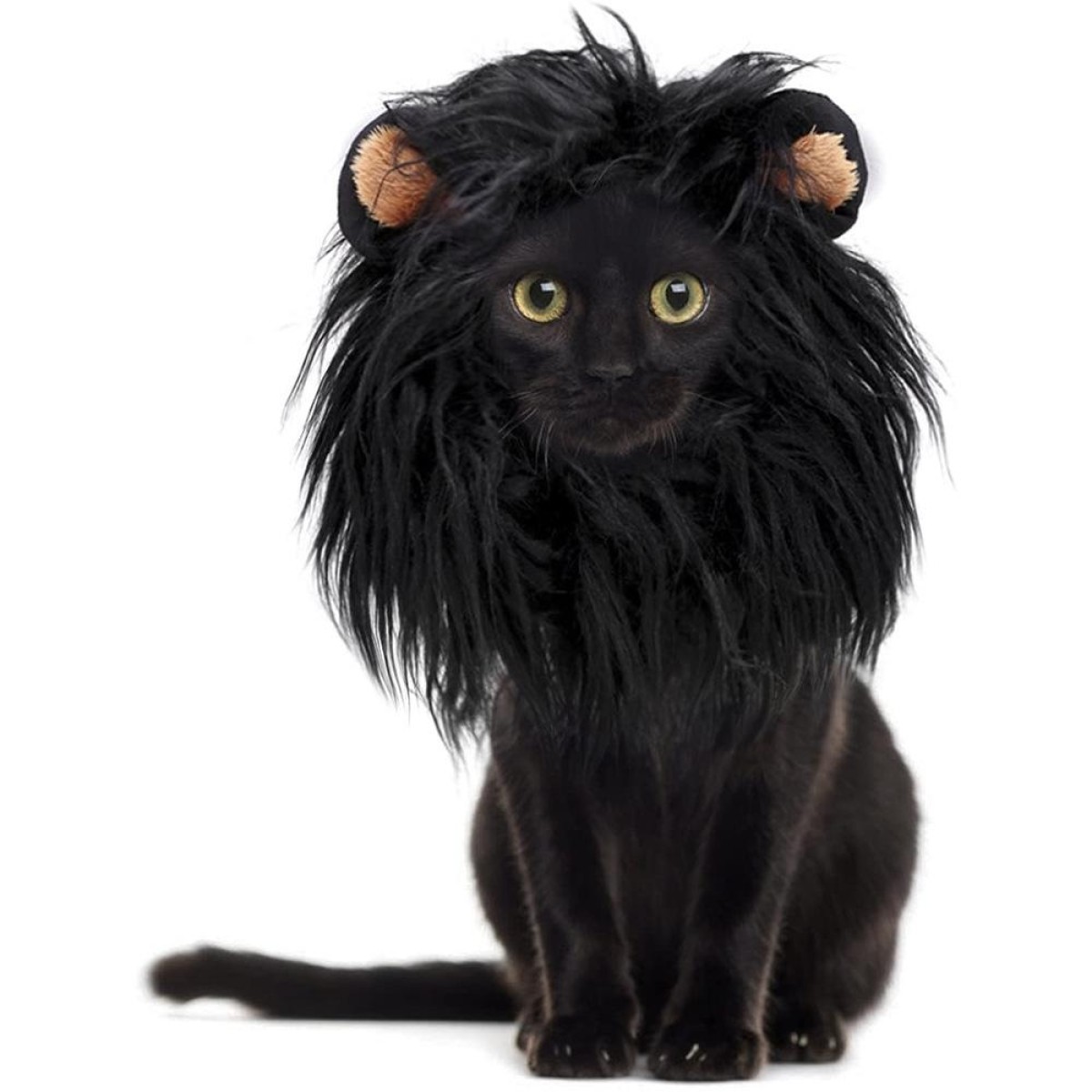 2 PCS Pet Dog Cat Imitation Lion Headgear Headdress Wig Hat, Size: M