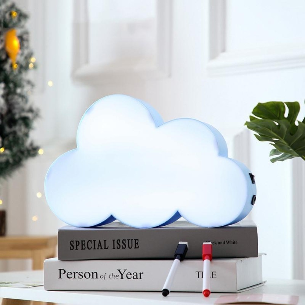 HS-007 LED Letter DIY Cloud Erasable Message Board Confession Lamp(Blue)
