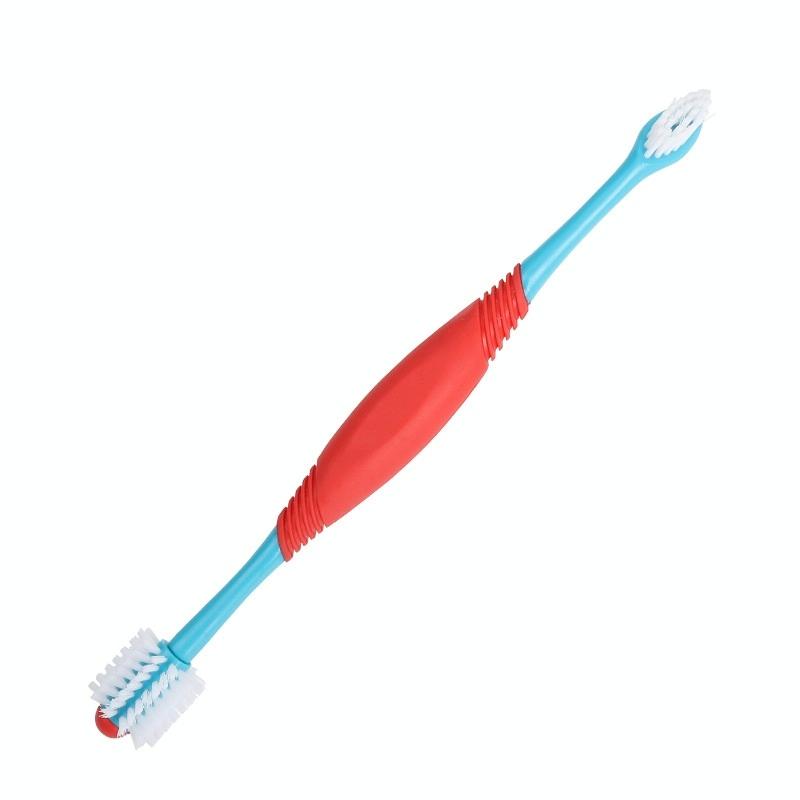 10 PCS Pet Double-Head Toothbrush Pet Oral Cleaning Products(Blue)