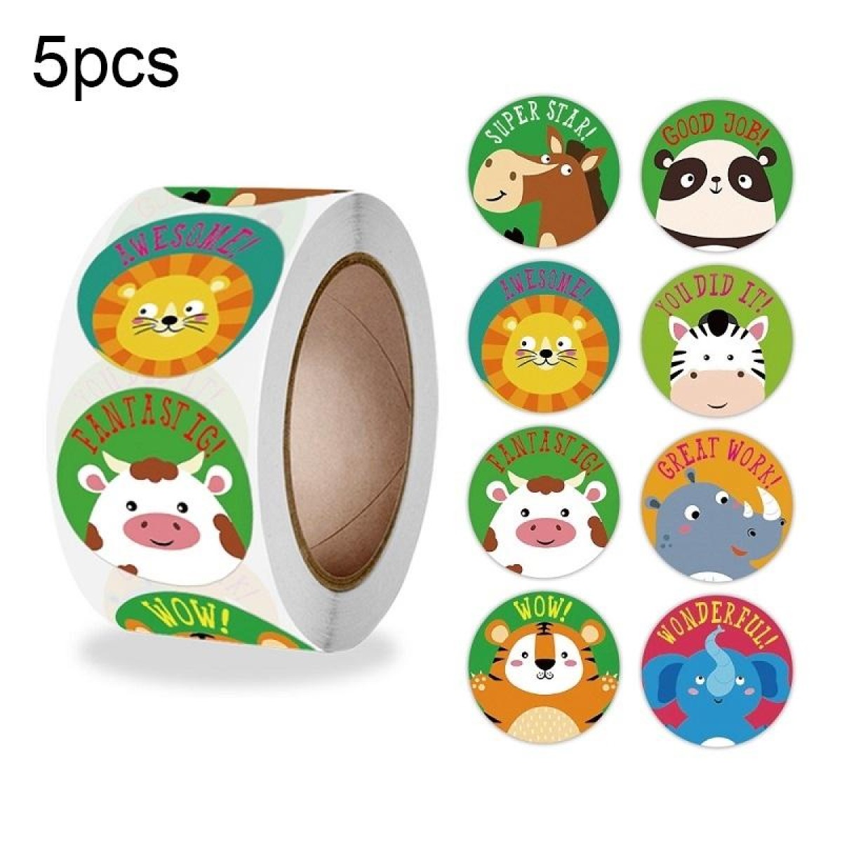 15 PCS Teacher Cartoon Pattern Fun Encourage Stationery Stickers Gift Packaging Bag Sealing Stickers(A-254)