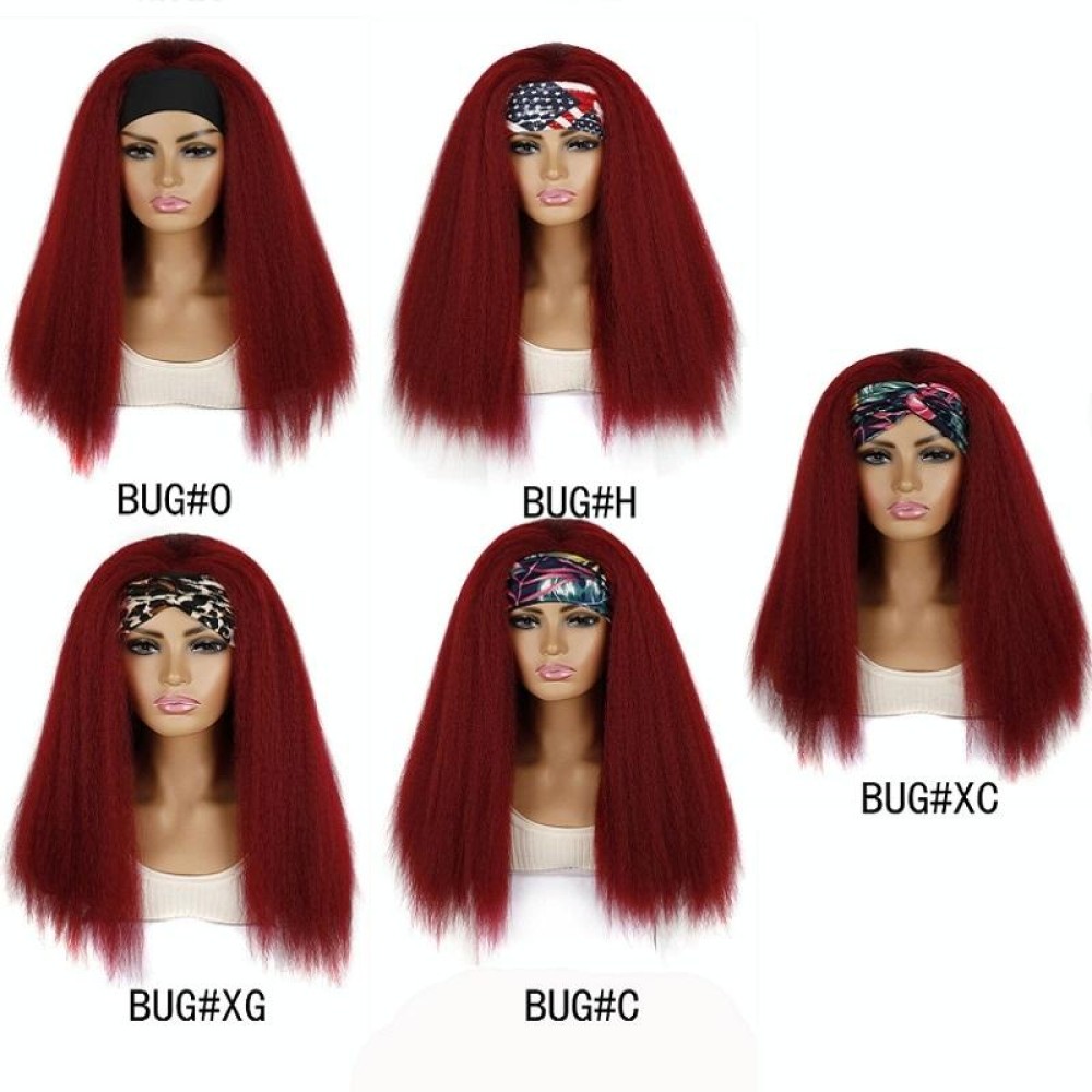 Turban Headband Corn Beard Long Hair Wig Headgear, Color Classification: BUG # 0