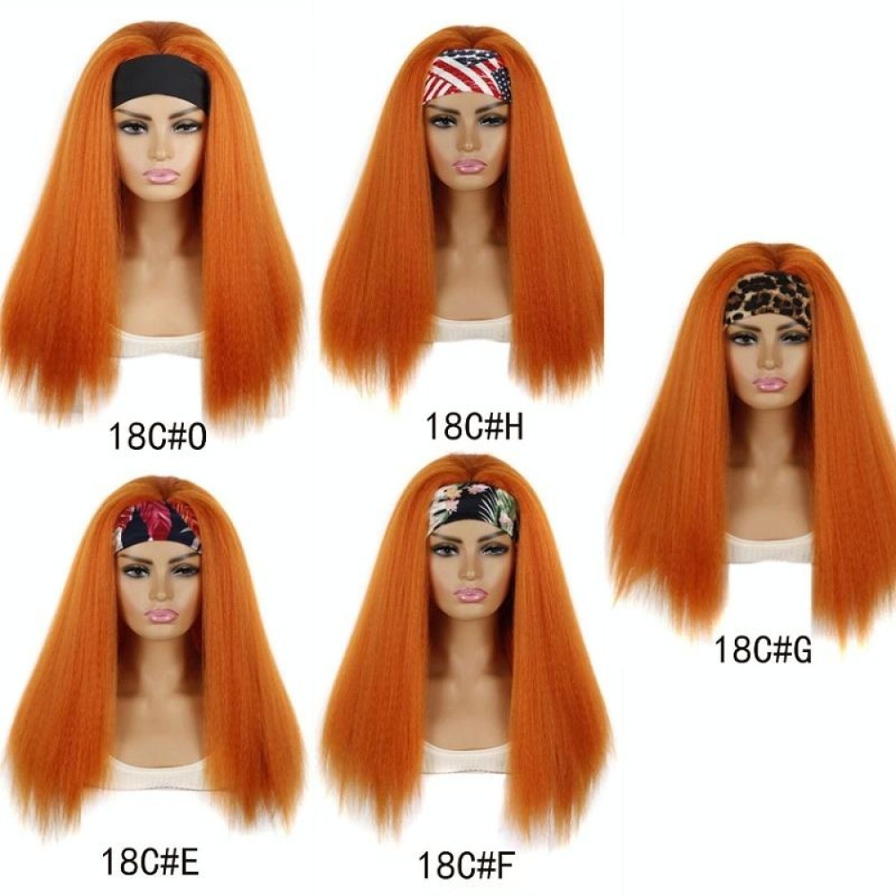 Turban Headband Corn Beard Long Hair Wig Headgear, Color Classification: 18C # E
