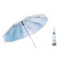 3021 Automatic Rain And Sun Dual-Purpose Umbrella Sun-Proof And Anti-Rebound Folding Umbrella(Light Blue)