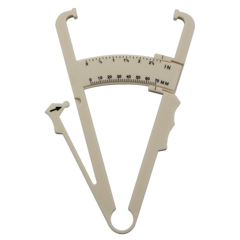 10 PCS Sebaceous Pliers Fat Clip Fat Thickness Measuring Ruler Body Fat Meter(Beige Double Scale)