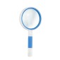 Hand-Held Reading Magnifier Glass Lens Anti-Skid Handle Old Man Reading Repair Identification Magnifying Glass, Specification: 100mm 3 Times (Blue White)