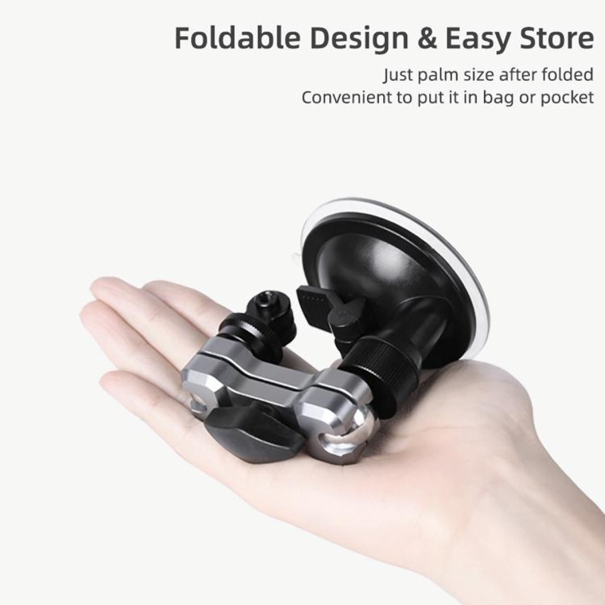 Sunnylife TY-Q9415 Aluminum Alloy Phone Holder Car Suction Cup Bracket Holder for GoPro Hero11 Black / HERO10 Black /9 Black /8 Black /7 /6 /5 /5 Session /4 Session /4 /3+ /3 /2 /1, DJI Osmo Action and Other Action Cameras, Colour: Bracket