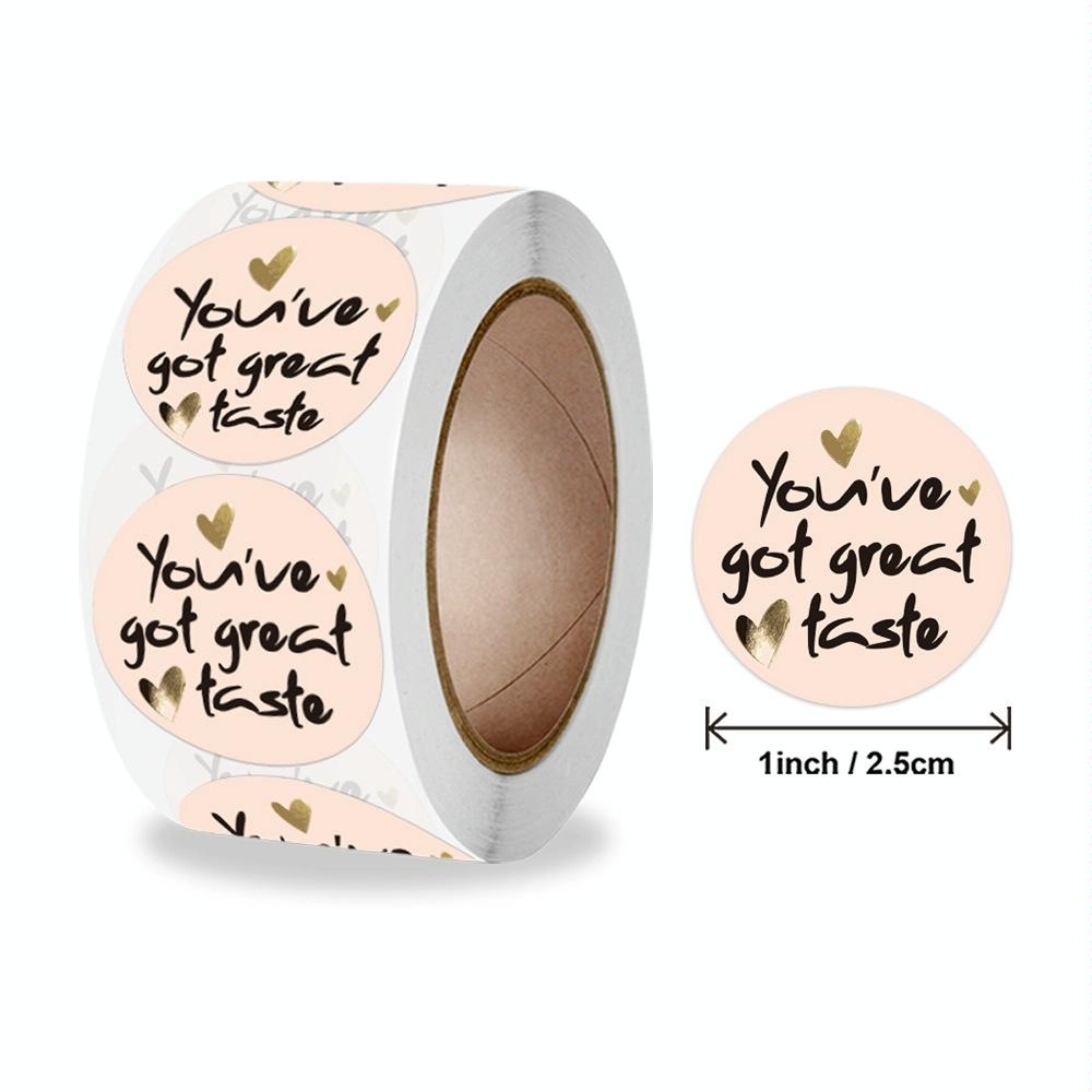 10 Rolls Love Thank You Sticker Gift Decoration Label, Size: 2.5cm / 1inch(A-346)