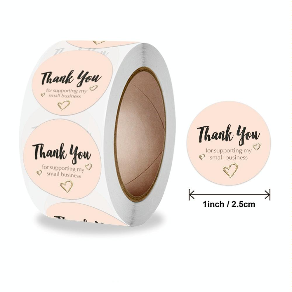 10 Rolls Love Thank You Sticker Gift Decoration Label, Size: 2.5cm / 1inch(A-347)