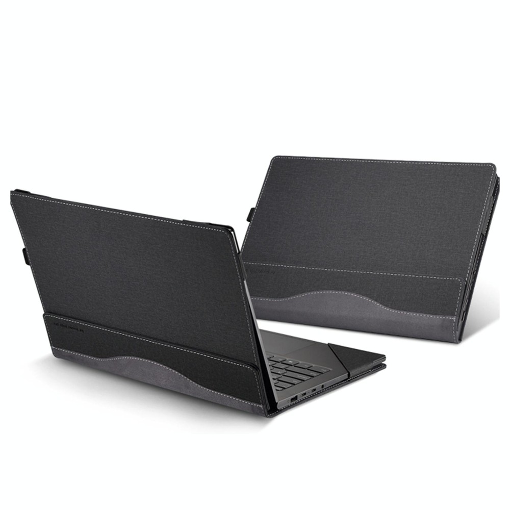 For Samsung Galaxy Book 4 Pro 16 Inch Leather Laptop Anti-Fall Protective Case(Black)