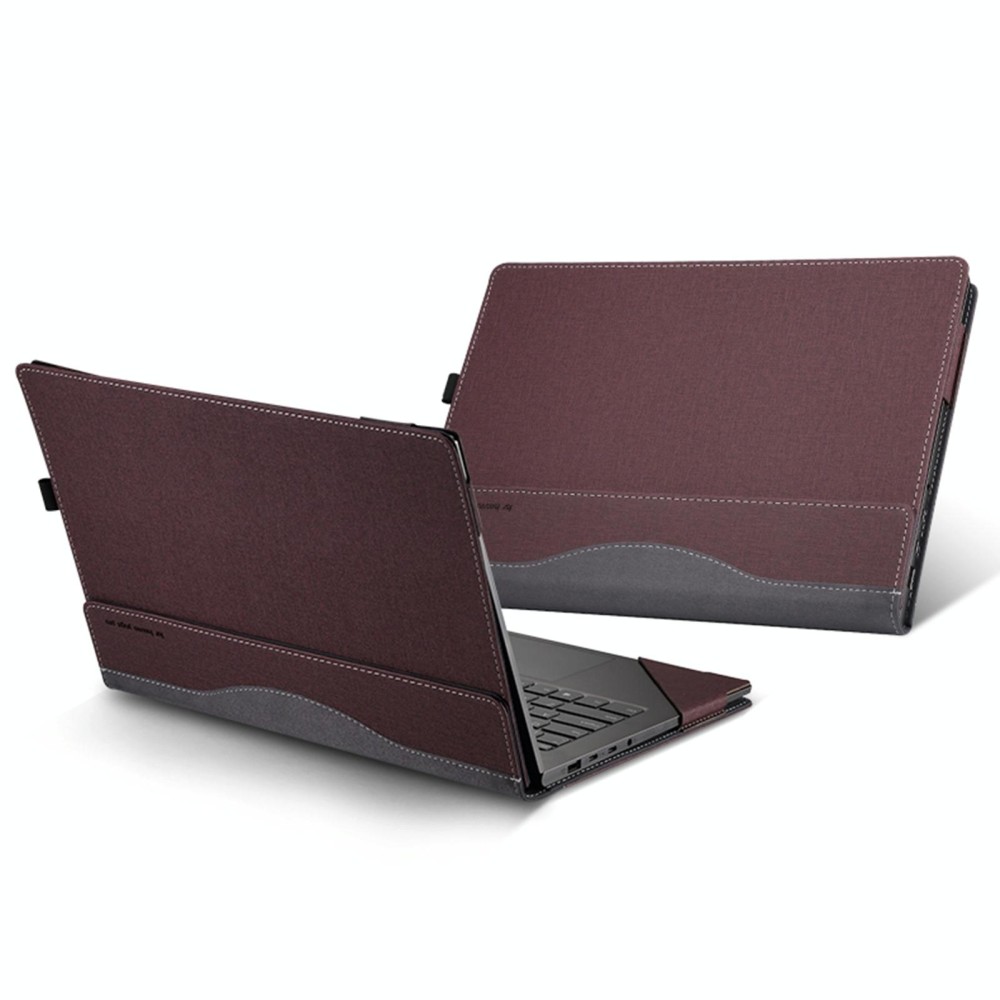 For Samsung Galaxy Book 4 Pro 16 Inch Leather Laptop Anti-Fall Protective Case(Wine Red)