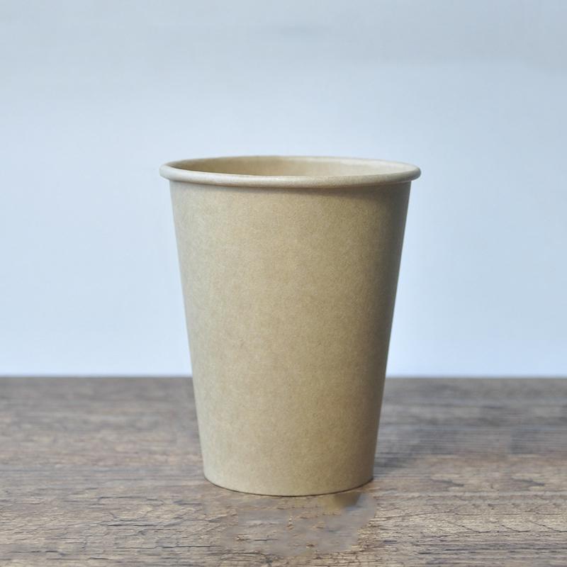 100 PCS 12oz Cattle Card Thickened kraft Paper Corrugated Coffee Cup