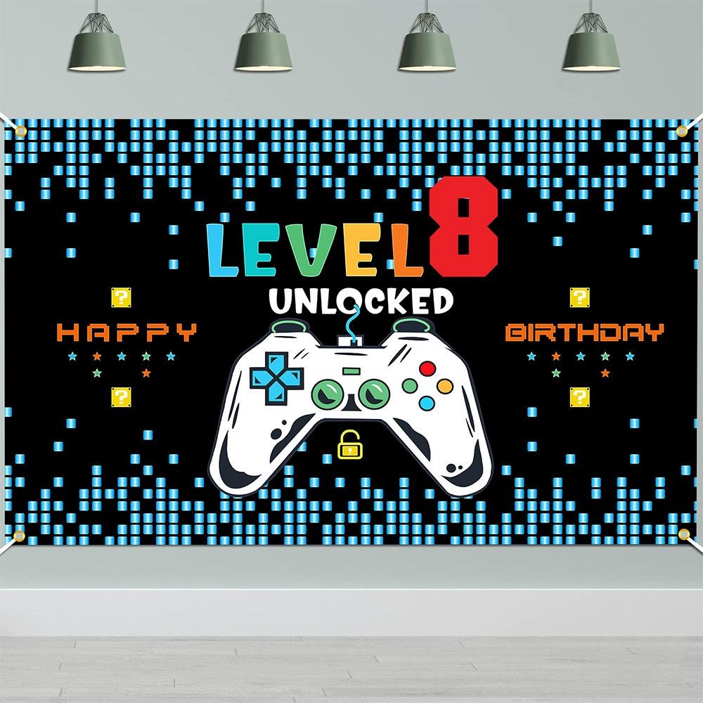 150x90cm Game Console Theme Birthday Background Birthday Party Decoration Banner(2023SRB54)