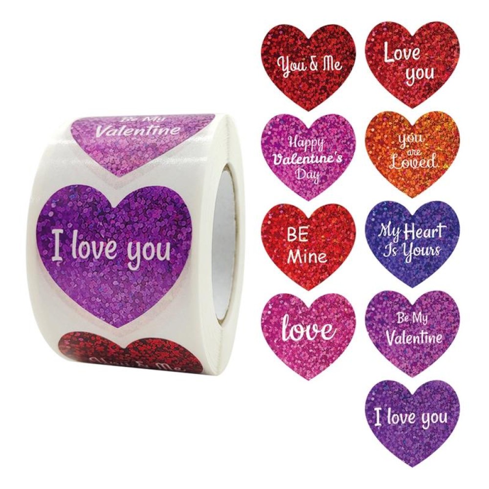 5 Rolls Love Valentine Day Sticker Sealing Sticker Gift Decoration Label(A-256-38mm)