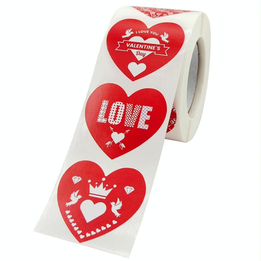 5 Rolls Love Valentine Day Sticker Sealing Sticker Gift Decoration Label(A-257-38mm)