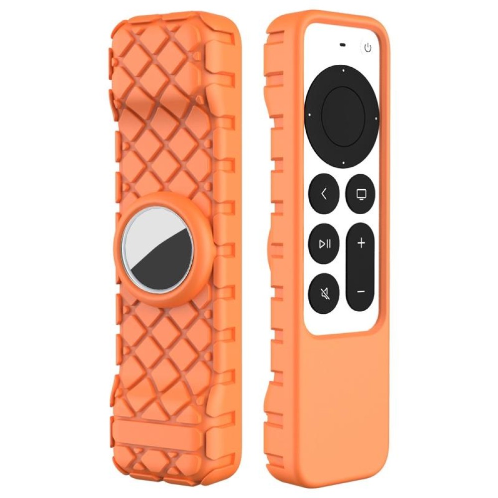 2 PCS Remote Control All-Inclusive Protective Cover, Applicable Model: For Apple TV 4K(Orange)