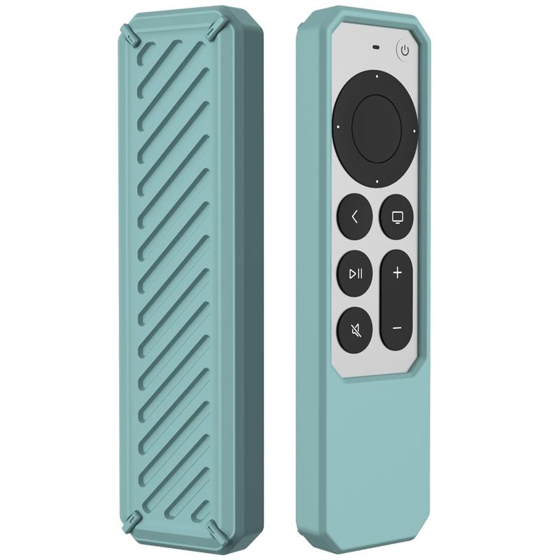 2 PCS Remote Control All-Inclusive Anti-Drop Silicone Protective Cover, Applicable Model: For Apple TV 4K 2021(Pine Green)