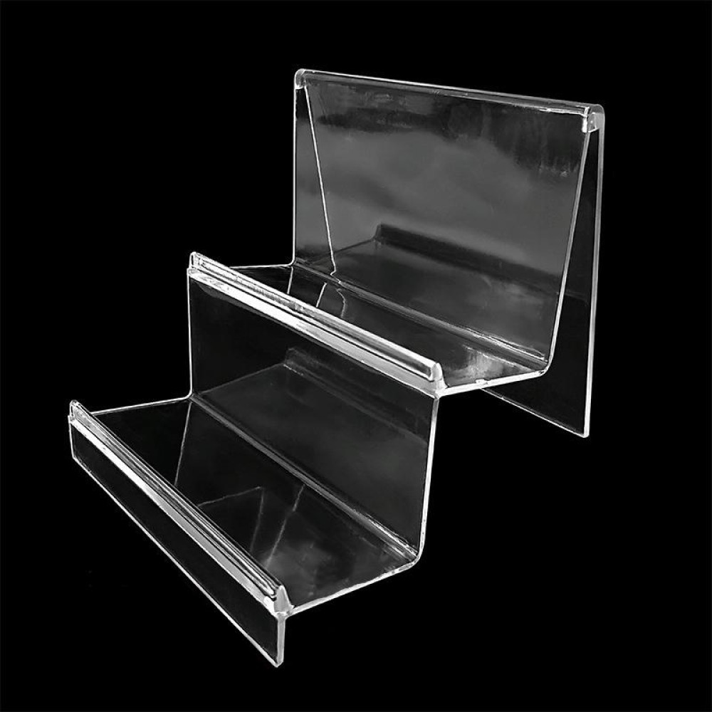 10 PCS Thickened Transparent Wallet Holder Plastic Phone Mask Display Stand Counter Display Stand,Specification: No. 4 2 Layer