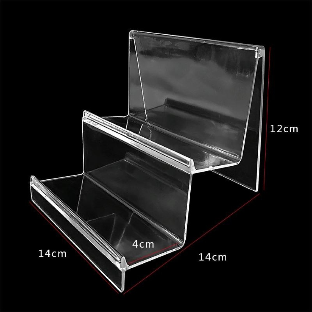 10 PCS Thickened Transparent Wallet Holder Plastic Phone Mask Display Stand Counter Display Stand,Specification: No. 4 2 Layer