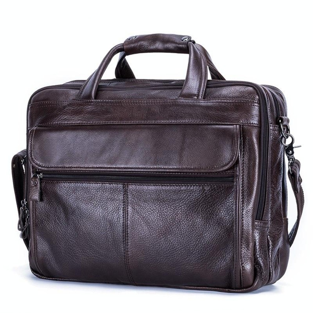 9912 15.6 Inch Portable Business Computer Bag Men Fashion Briefcase(Coffee)