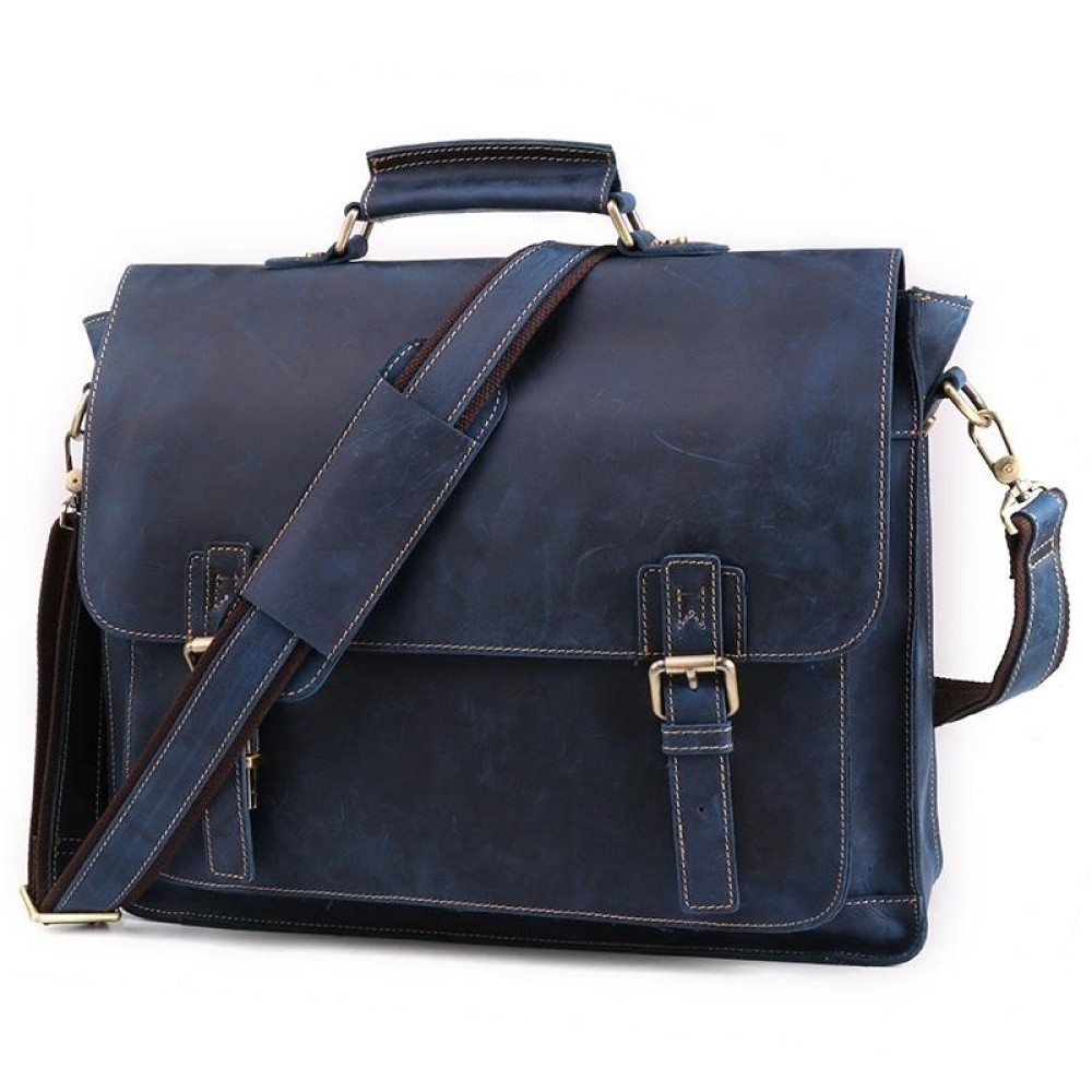B515 Men 15.6 Inch Business Briefcase Multi-Function Laptop Bag(Blue)